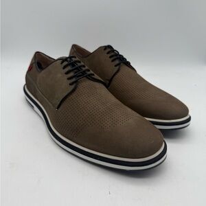 BRAND NEW Marc Joseph New York Manhattan Perforated Tan Nobuck Oxfords Sz 11